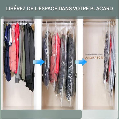 Sac de Rangement Sous Vide Suspendu avec Crochet et pompe éléctrique